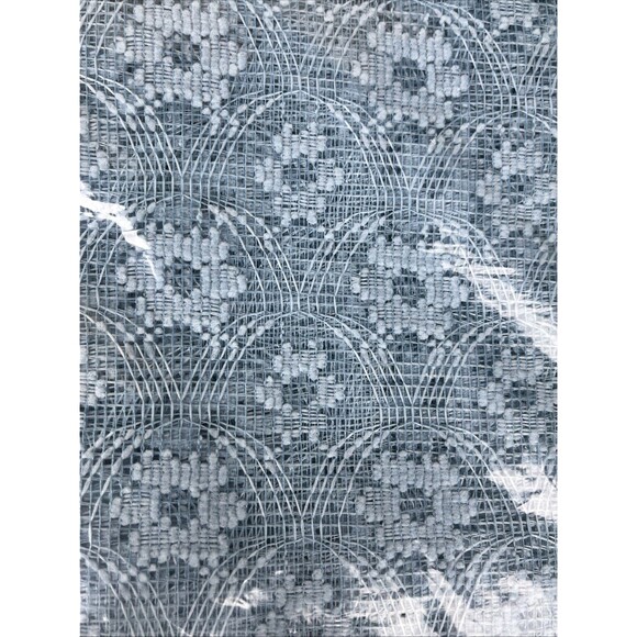 2 VTG Ames NOS Beacon Looms Blue Seashells Textured Curtain Panel W40xL63” USA - Picture 6 of 6